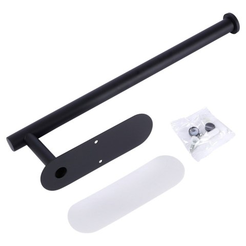 Uchwyt wieszak na ręcznik papierowy kuchenny ścienny stalowy czarny VILDE 569697