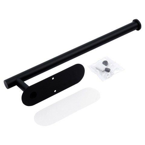 Wieszak UCHWYT na ręcznik papierowy kuchenny ścienny stalowy czarny VILDE 229137