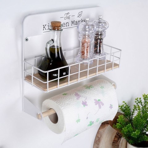 Wieszak uchwyt na ręcznik papierowy duży wiszący półka kuchenna biały EXCELLENT HOUSEWARE 229085