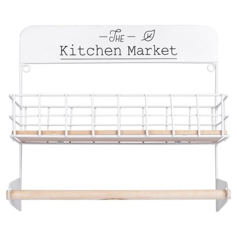 Wieszak uchwyt na ręcznik papierowy duży wiszący półka kuchenna biały EXCELLENT HOUSEWARE 229085