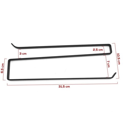 Wieszak uchwyt na ręcznik papierowy kuchenny wiszący metalowy czarny VILDE 730133