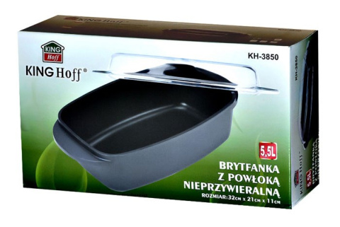 BRYTFANNA KiNGHOFF ALU TEFLON 5.5L 33cm KH-3850 BRYTFANNA KiNGHOFF ALU TEFLON 5.5L 33cm KH-3850