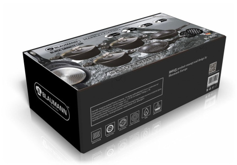 GARNKI BLAUMANN BLACK GRANIT 10 ELE BL-3031 GARNKI BLAUMANN BLACK GRANIT 10 ELE BL-3031
