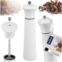 Młynek do pieprzu i soli przypraw ręczny drewniany biały 21.5cm ORION 130235