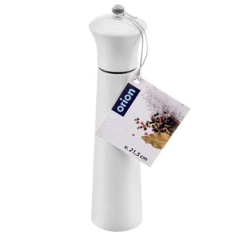 Młynek do pieprzu i soli przypraw ręczny drewniany biały 21.5cm ORION 130235