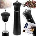 Młynek do pieprzu i soli przypraw ręczny drewniany czarny 21.5cm ORION 130236