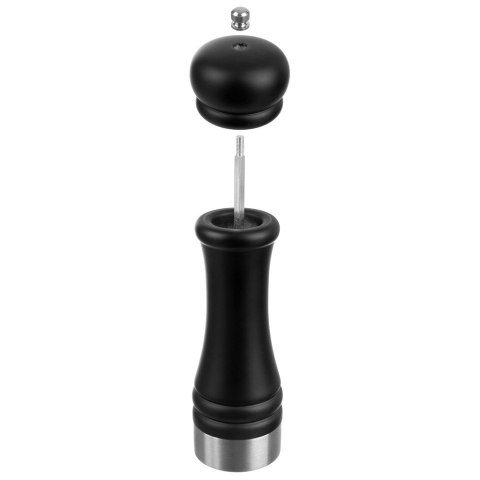 Młynek do pieprzu i soli przypraw ręczny drewniany czarny 21.5cm ORION 130237