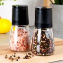 Młynki do pieprzu i soli przypraw młynek ręczny szklany 2-ele VILDE 259607