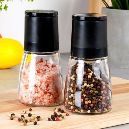 Młynki do pieprzu i soli przypraw młynek ręczny szklany 2-ele VILDE 259607
