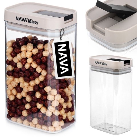 Pojemnik hermetyczny na produkty sypkie suche cukier ryż płatki MISTY 1.2L NAVA 10-174-042