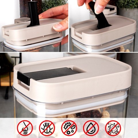 Pojemnik hermetyczny na produkty sypkie suche cukier ryż płatki MISTY 1.8L NAVA 10-174-043