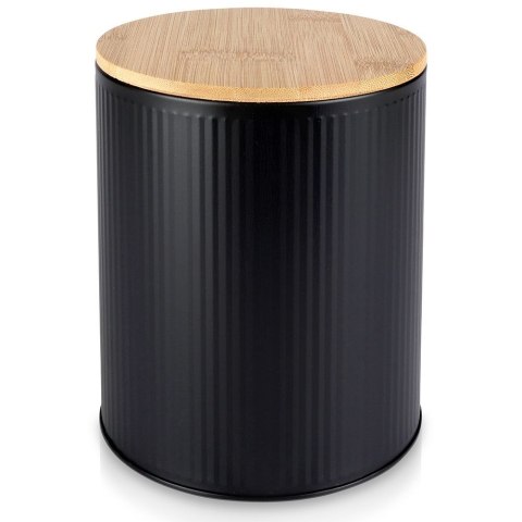 Pojemnik kuchenny na żywność jedzenie czarny z bambusową pokrywką 1.7L VILDE 259238