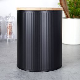 Pojemnik kuchenny na żywność jedzenie czarny z bambusową pokrywką 1.7L VILDE 259238