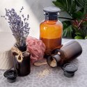 Pojemnik kuchenny na żywność jedzenie szklany brązowy z korkiem szeroką szyjką 250 ml ORION 127590