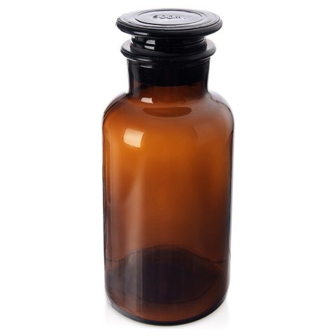 Pojemnik kuchenny na żywność jedzenie szklany brązowy z korkiem szeroką szyjką 500 ml ORION 127591