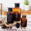 Pojemnik kuchenny na żywność jedzenie szklany brązowy z korkiem szeroką szyjką 500 ml ORION 127591