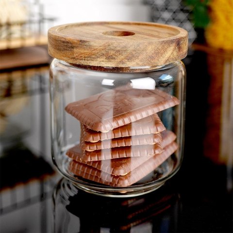 Pojemnik kuchenny na żywność jedzenie szklany z uszczelką 420 ml EXCELLENT HOUSEWARE 259179