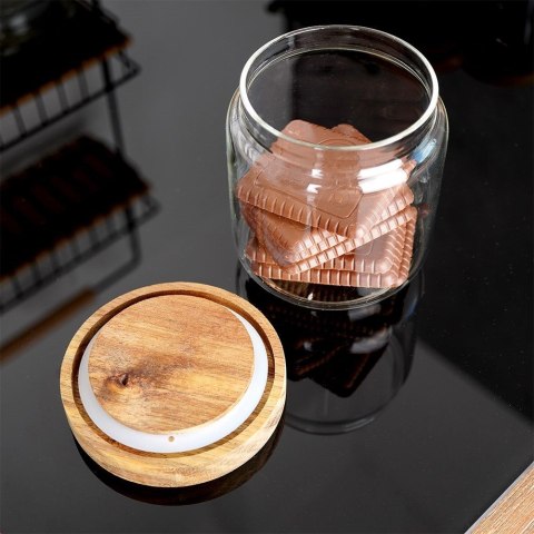 Pojemnik kuchenny na żywność jedzenie szklany z uszczelką 420 ml EXCELLENT HOUSEWARE 259179