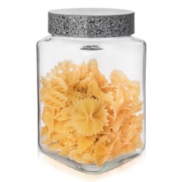 Pojemnik kuchenny na żywność jedzenie szklany zakręcany kwadratowy 1.5L ORION 153684