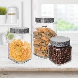 Pojemnik kuchenny na żywność jedzenie szklany zakręcany kwadratowy 1.5L ORION 153684