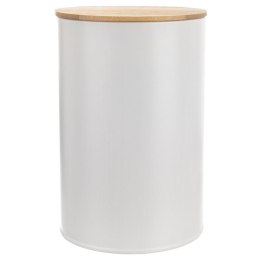 Pojemnik kuchenny puszka na żywność metalowy biały WHITELINE 800ml ORION 127539