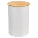 Pojemnik kuchenny puszka na żywność metalowy biały WHITELINE 800ml ORION 127539