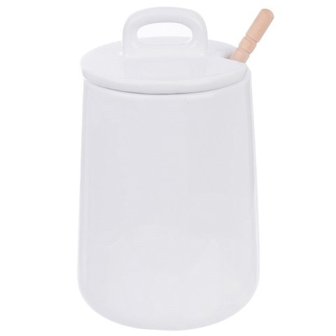 Pojemnik na miód z łyżką do miodu słoik porcelanowy WHITELINE 470 ml ORION 142288