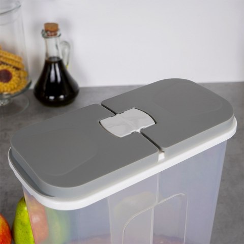 Pojemnik na produkty sypkie płatki mąkę kawę z dozownikiem dzielony 2L EXCELLENT HOUSEWARE 259389