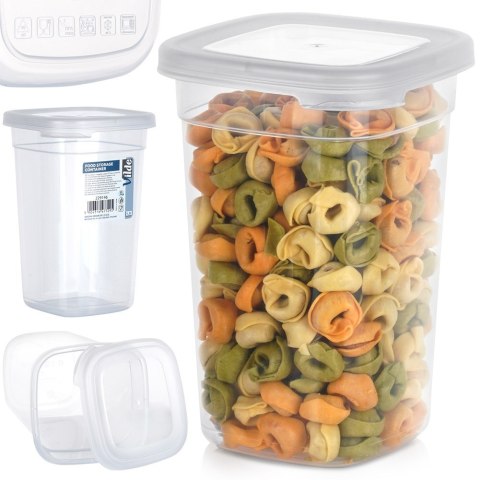 Pojemnik na produkty sypkie suche makaron sól cukier z pokrywką 1L VILDE 229146