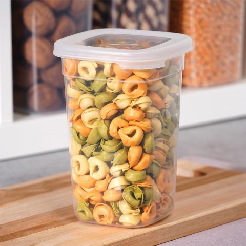 Pojemnik na produkty sypkie suche makaron sól cukier z pokrywką 1L VILDE 229146