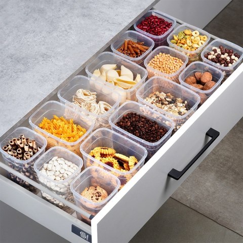 Pojemnik na produkty sypkie suche makaron sól cukier z pokrywką 1L VILDE 229146