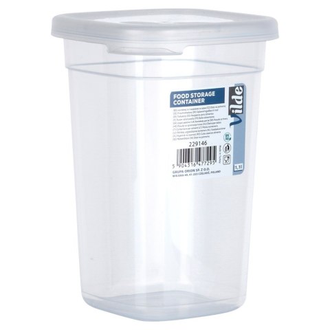 Pojemnik na produkty sypkie suche makaron sól cukier z pokrywką 1L VILDE 229146