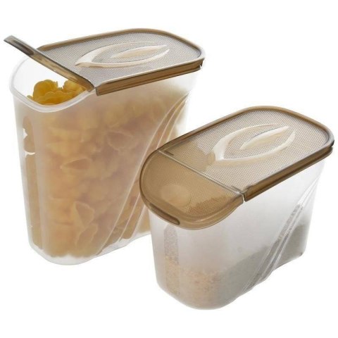 Pojemnik na produkty sypkie suche makaron z dozownikiem 650 ml ORION 124619