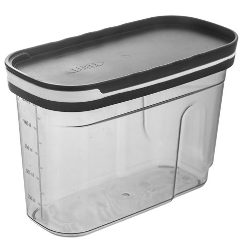 Pojemnik na produkty sypkie suche makaron z dozownikiem szary GREY 1.25L ORION 127169