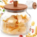 Pojemnik na produkty sypkie suche szklany z pokrywką i uszczelką 1.7L EXCELLENT HOUSEWARE 229209