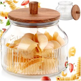 Pojemnik na produkty sypkie suche szklany z pokrywką i uszczelką 1.7L EXCELLENT HOUSEWARE 229209