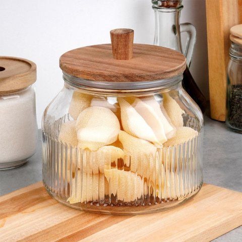 Pojemnik na produkty sypkie suche szklany z pokrywką i uszczelką 1.7L EXCELLENT HOUSEWARE 229209