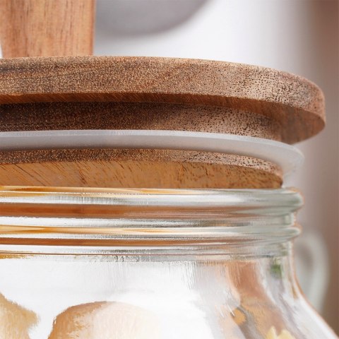 Pojemnik na produkty sypkie suche szklany z pokrywką i uszczelką 1.7L EXCELLENT HOUSEWARE 229209
