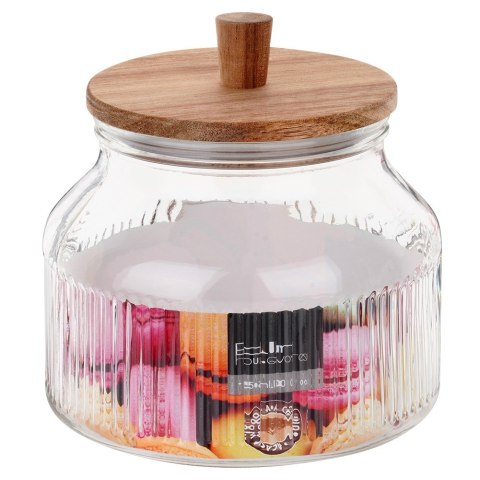 Pojemnik na produkty sypkie suche szklany z pokrywką i uszczelką 1.7L EXCELLENT HOUSEWARE 229209