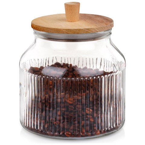 Pojemnik na produkty sypkie suche szklany z pokrywką i uszczelką 2.2L EXCELLENT HOUSEWARE 229210