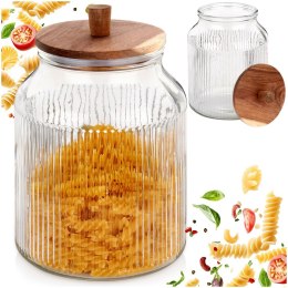 Pojemnik na produkty sypkie suche szklany z pokrywką i uszczelką 3L EXCELLENT HOUSEWARE 229211