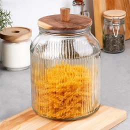 Pojemnik na produkty sypkie suche szklany z pokrywką i uszczelką 3L EXCELLENT HOUSEWARE 229211