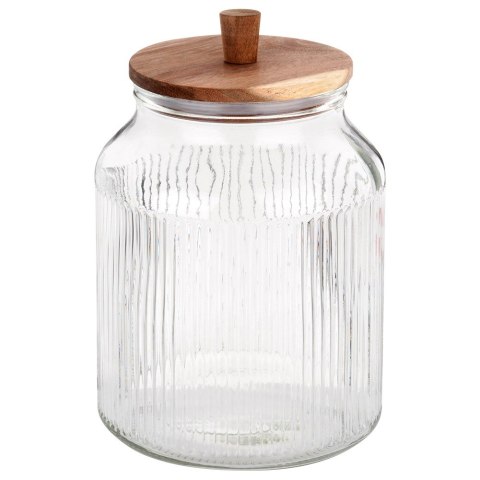 Pojemnik na produkty sypkie suche szklany z pokrywką i uszczelką 3L EXCELLENT HOUSEWARE 229211