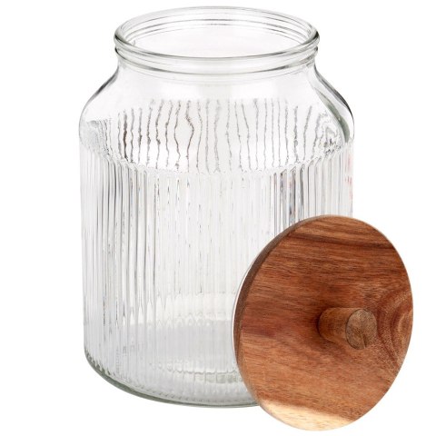 Pojemnik na produkty sypkie suche szklany z pokrywką i uszczelką 3L EXCELLENT HOUSEWARE 229211