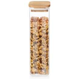 Pojemnik na produkty sypkie suche szklany z pokrywką i uszczelką 600 ml ORION 127584