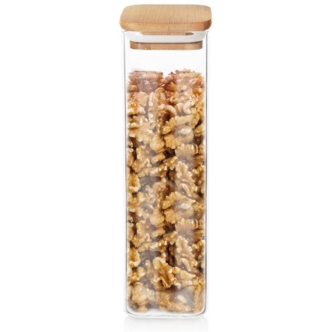Pojemnik na produkty sypkie suche szklany z pokrywką i uszczelką 600 ml ORION 127584