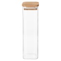 Pojemnik na produkty sypkie suche szklany z pokrywką i uszczelką 600 ml ORION 127584