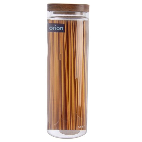 Pojemnik na produkty sypkie suche szklany z pokrywką uszczelką 1.85L ORION 154505