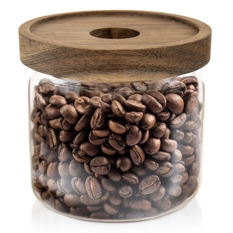Pojemnik na produkty sypkie suche szklany z pokrywką uszczelką 500ml ORION 154501
