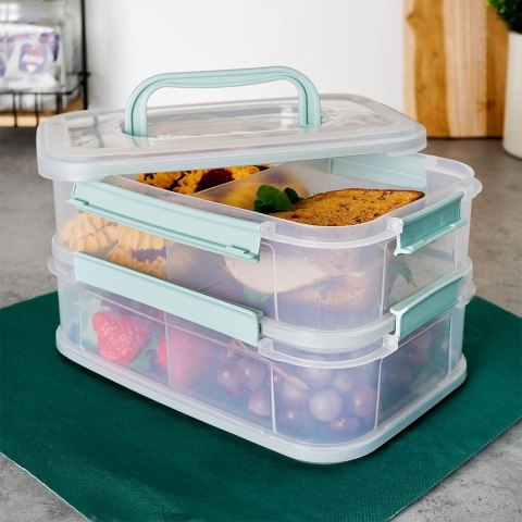 Pojemnik na wędliny i sery wędlinę ser 2-poziomowy 2x 1.8L 2 szt. ORION 126043